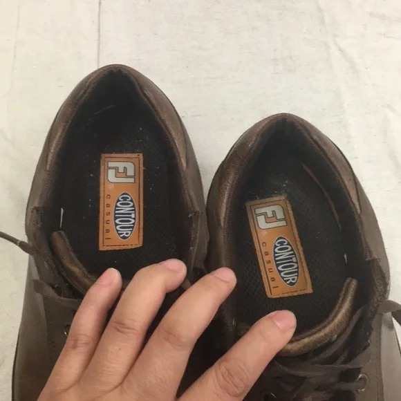 12 Brown Casual Shoe FJ Foot Joy Countour - Picture 3 of 8